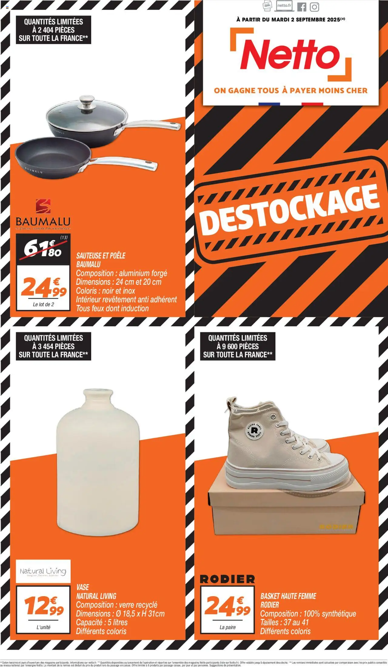 Catalogue Destockage de la boutique Netto valable du 02/09/2025 - Page numéro 1