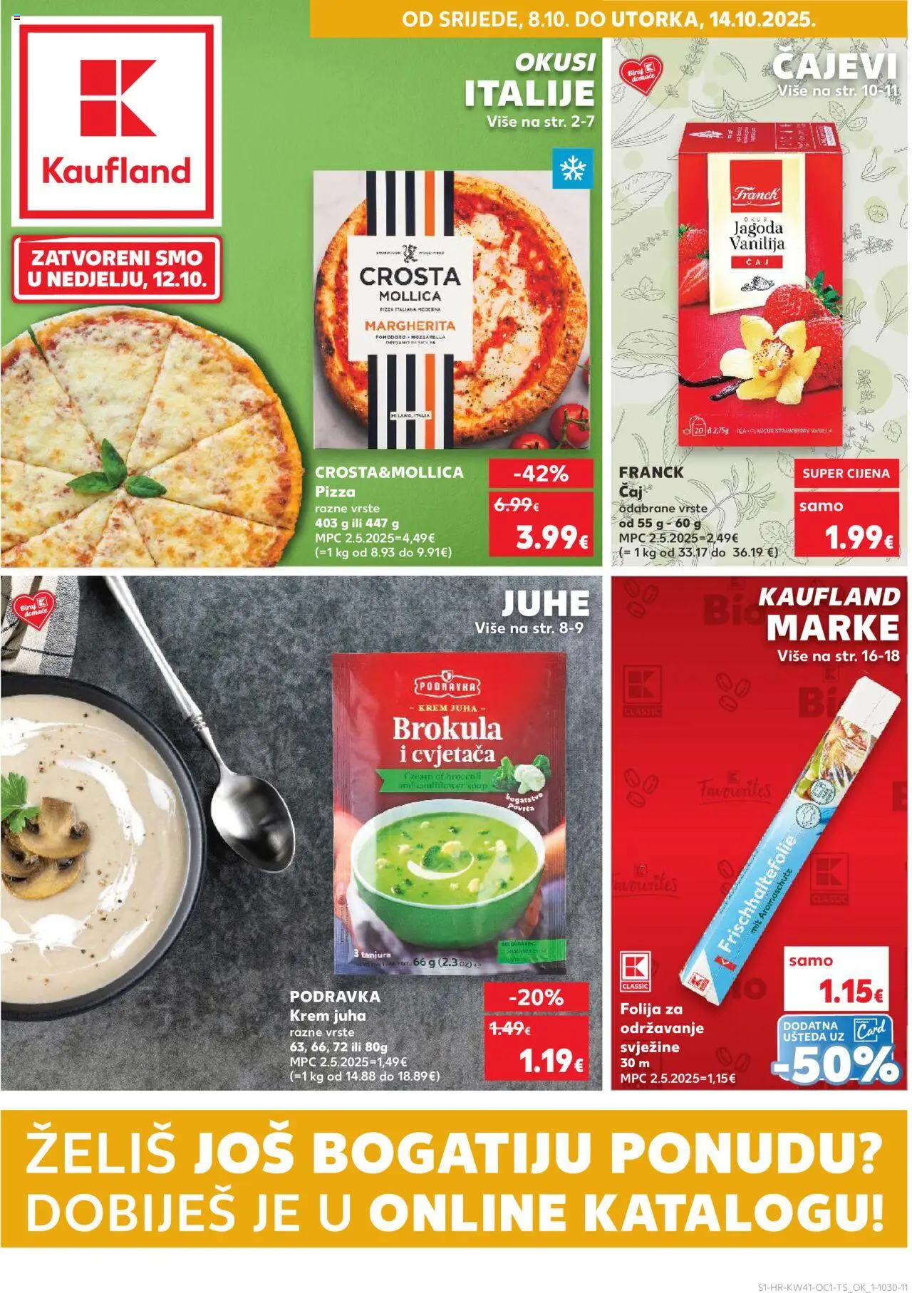 Kaufland aktualni Ponuda vrijedi od 08.10.2025 - tjedna akcija broj stranice 1