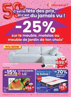 Vorschau des Merkblatts Conforama aktionen FR vom Shop Conforama gültig von 25.03.2026 bis 07.04.2026