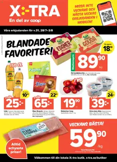 Förhandsgranska reklamblad Aktuella reklamblad Coop X:-TRA från butik Coop X:-TRA gäller från 28/07/2025