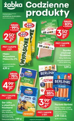 Pogląd gazetki "Codzienne produkty" ze sklepu Żabka ważnej od 10.09.2025