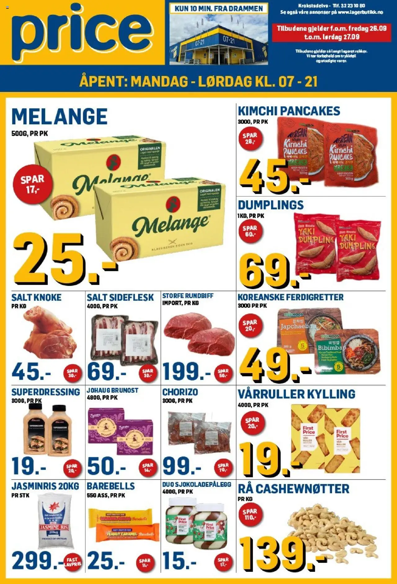 Kundeavis Price Lagerbutikk gyldig fra 26/09/2025 - Sidenummer 1