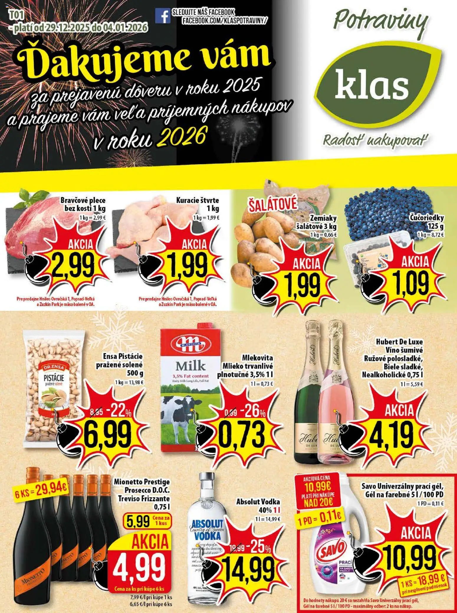 Náhľad Klas letáku platného od 29.12.2025