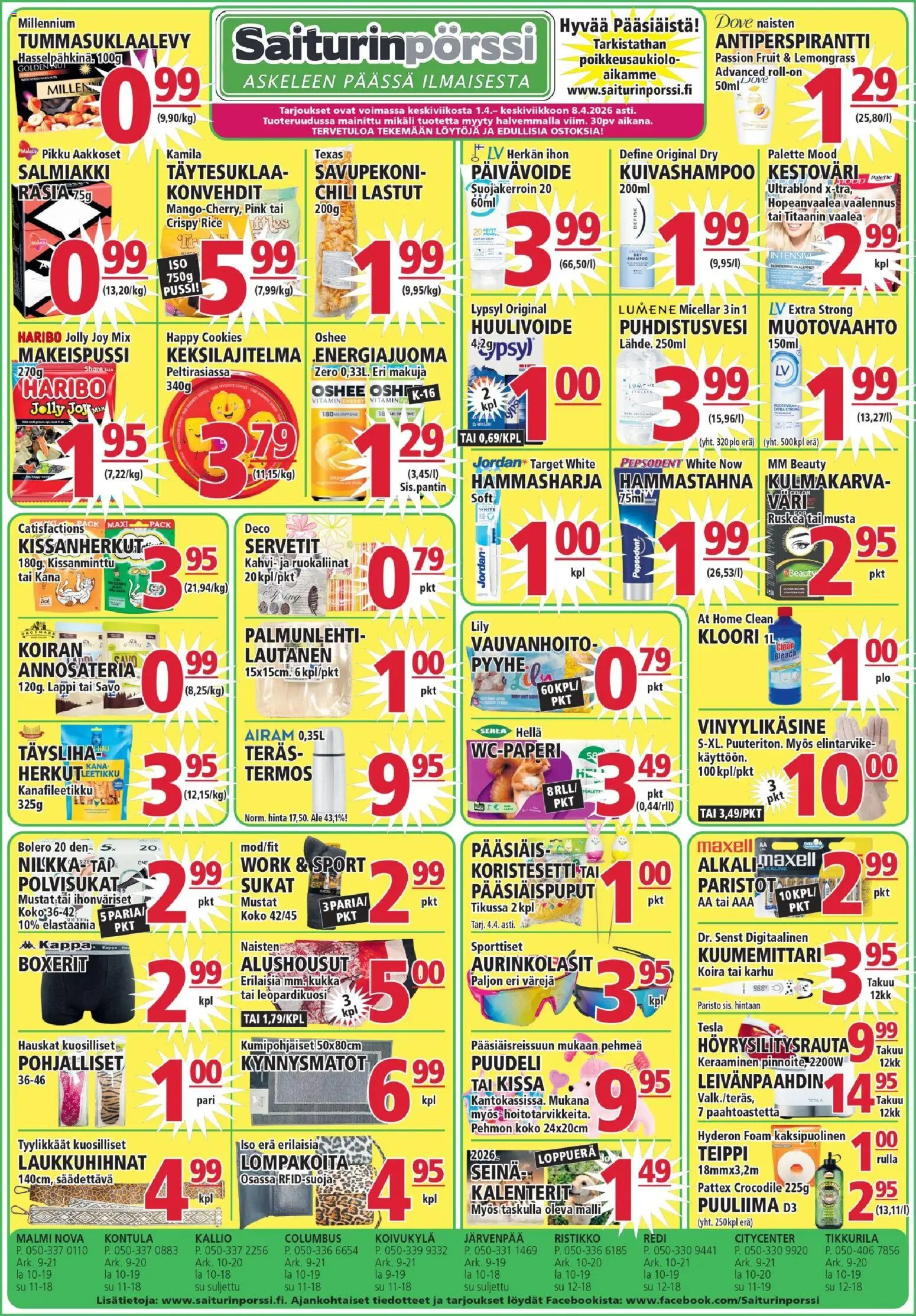 Kaupan Saiturinpörssi Saiturinpörssi tarjoukset esikatselu, voimassa 01/04/2026