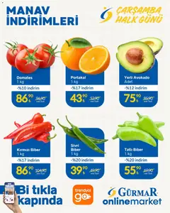 Gürmar Manav İndirimleri 14.01.2026 - Broşürünün önizlemesi