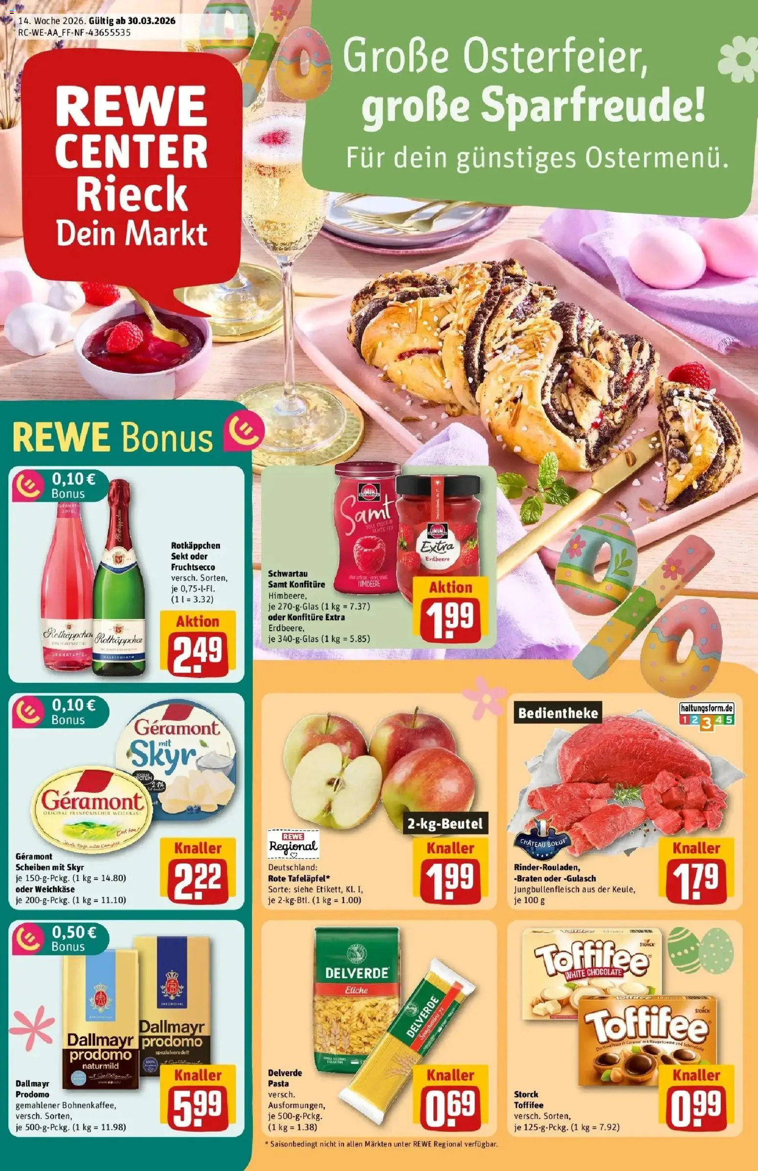 Vorschau von dem Prospekt des Geschäftes Rewe, gültig ab dem 30.03.2026