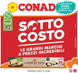 Anteprima dell'opuscolo SOTTOCOSTO dal negozio Conad valido da 29/01/2026