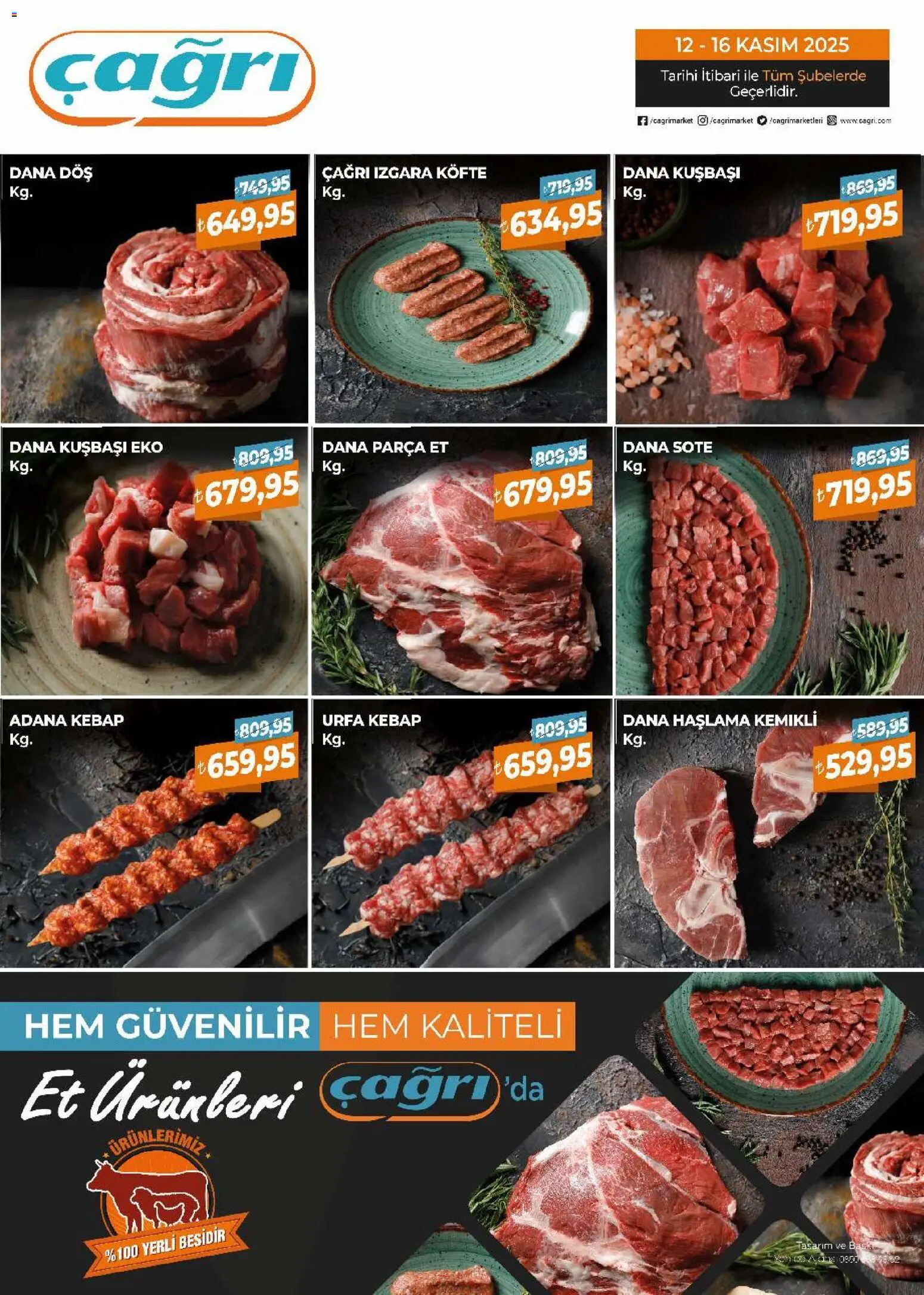 Çağrı Market Kasap Katalog 12.11.2025 - Broşürünün önizlemesi