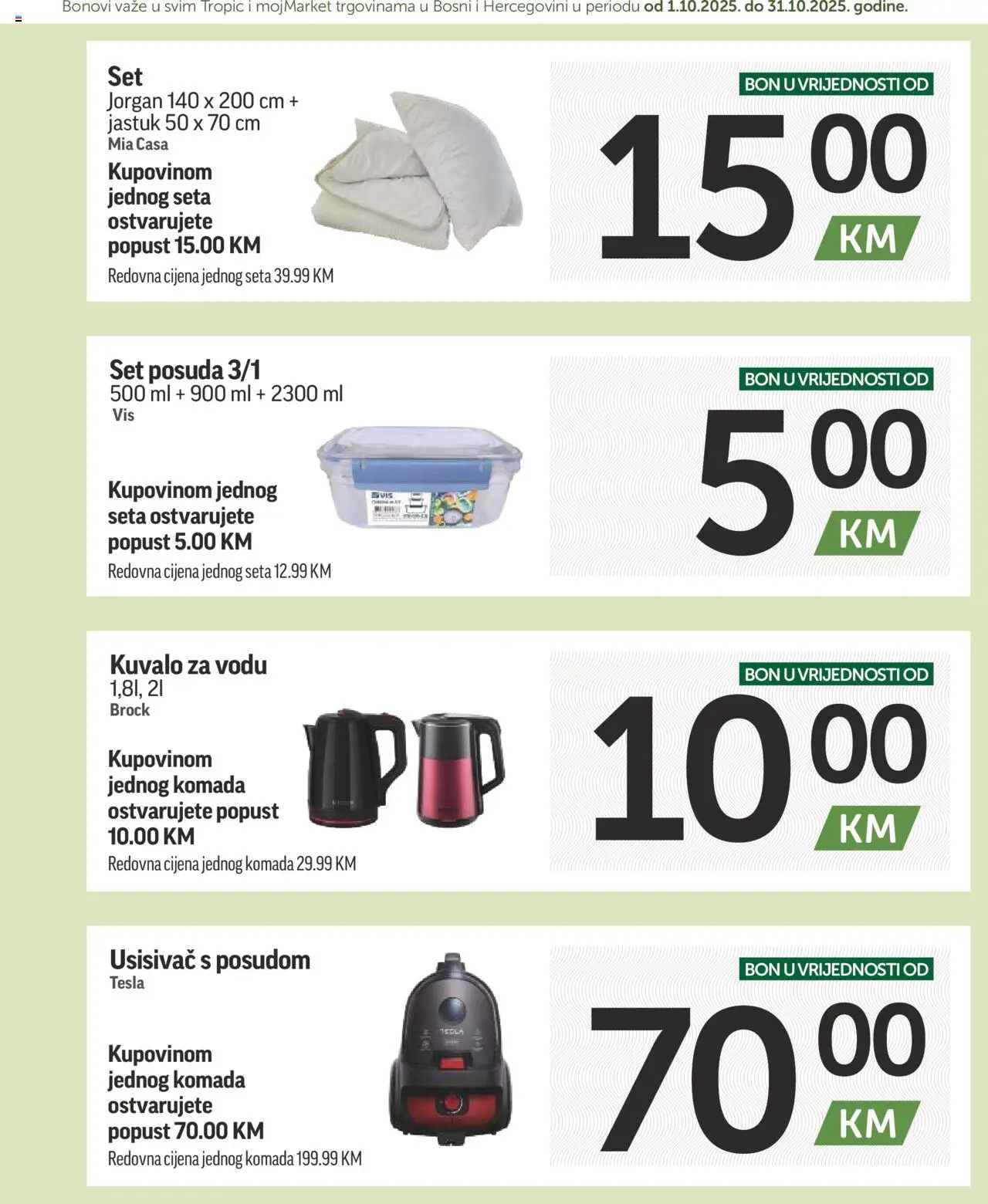 Pregled letka Katalog trgovine mojMarket vrijedi od 2025.10.01
