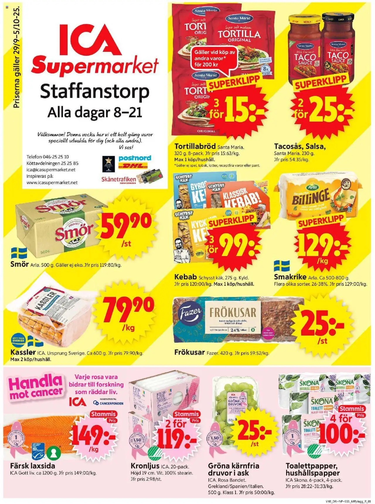 Staffanstorp är giltig 29/09 2025 > Veckans Erbjudanden gäller från 29/09/2025 till 05/10/2025 sidnummer 1