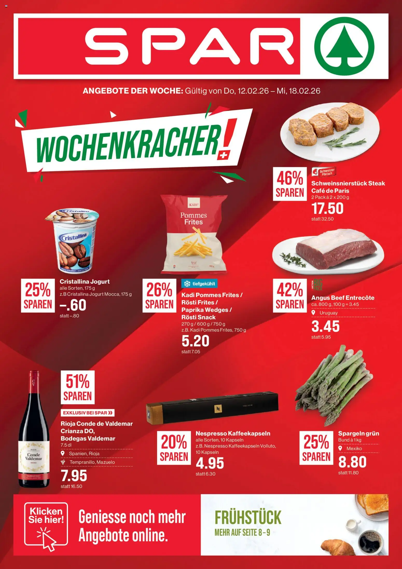 Vorschau des Merkblatts Aktionen vom Shop SPAR gültig von 12.02.2026 bis 18.02.2026