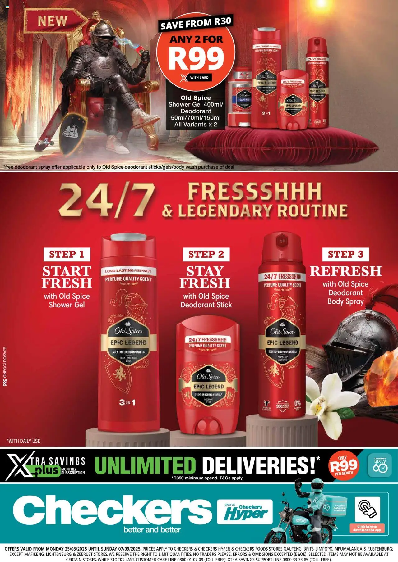 Checkers Gauteng - Old Spice Promotion 25/08 - 07/09/2025 >> Catalogue