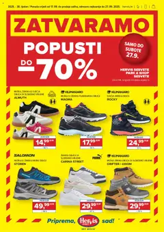 Pregled letka Katalog trgovine Hervis vrijedi od 17.09.2025