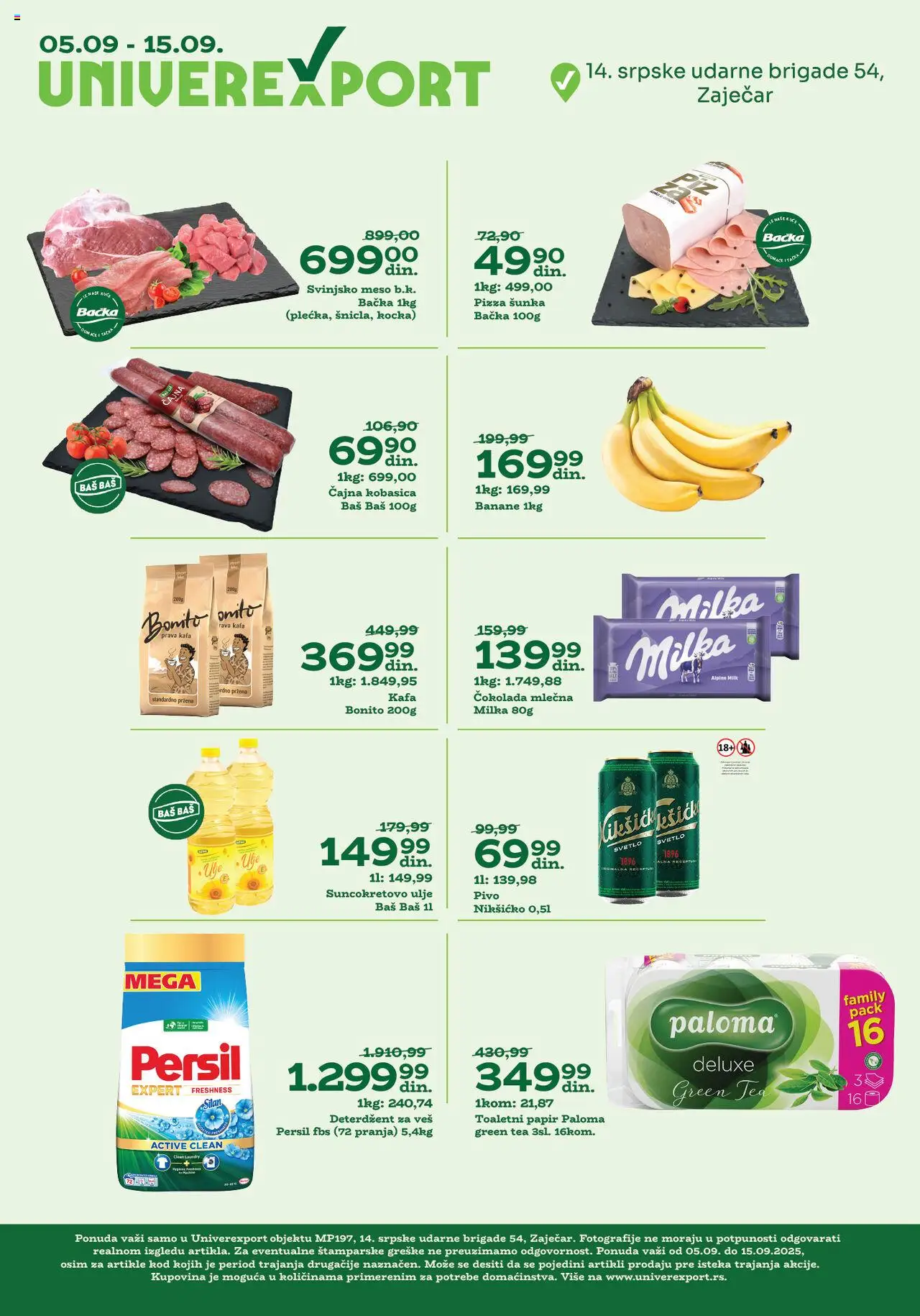 Univerexport katalog važi od 05.09.2025 - stranica 1