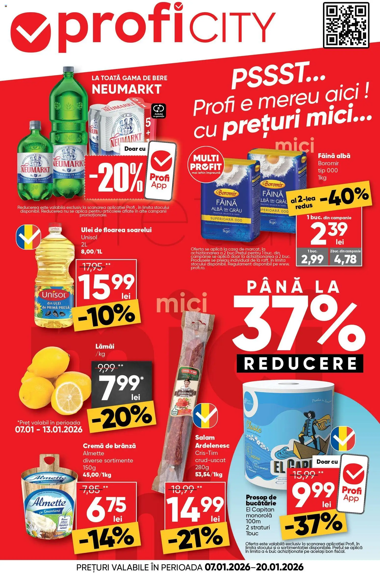 Previzualizarea de cataloage: Profi Revista City nou valabil de la 07.01.2026 - Bere, Bucătărie, Ulei, Floarea Soarelui, Tip, Lamai, Ulei de floarea soarelui, Presă