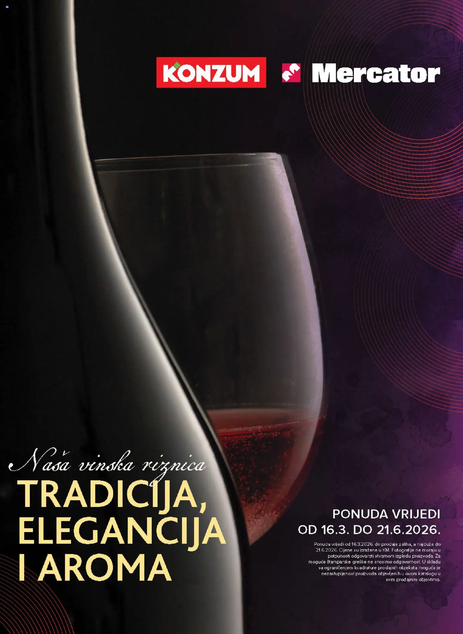 Pregled letka KONZUM katalog vina trgovine KONZUM vrijedi od 16.03.2026