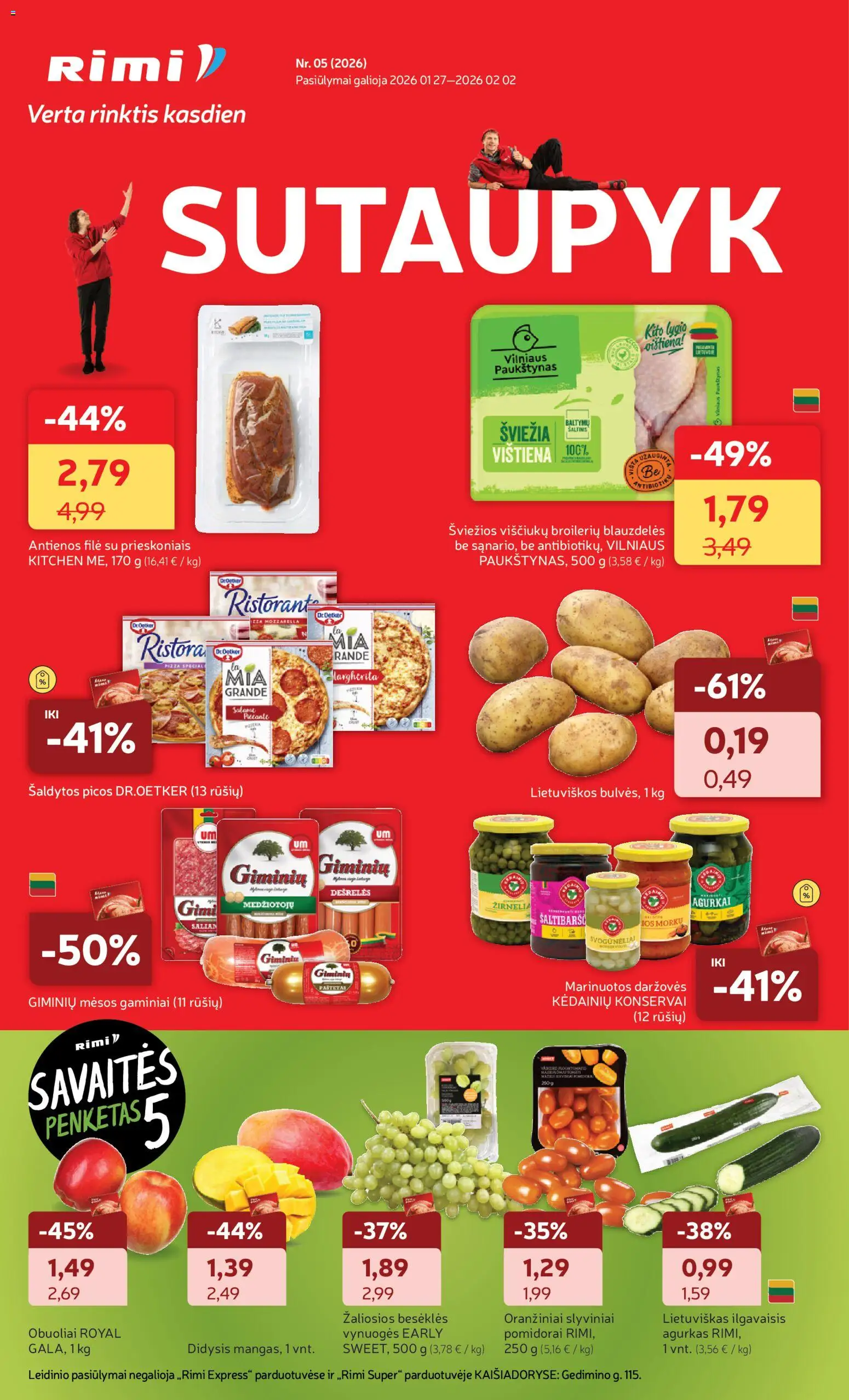 Rimi parduotuvės leidinio Leidinys galiojančio nuo 2026.01.27 peržiūra