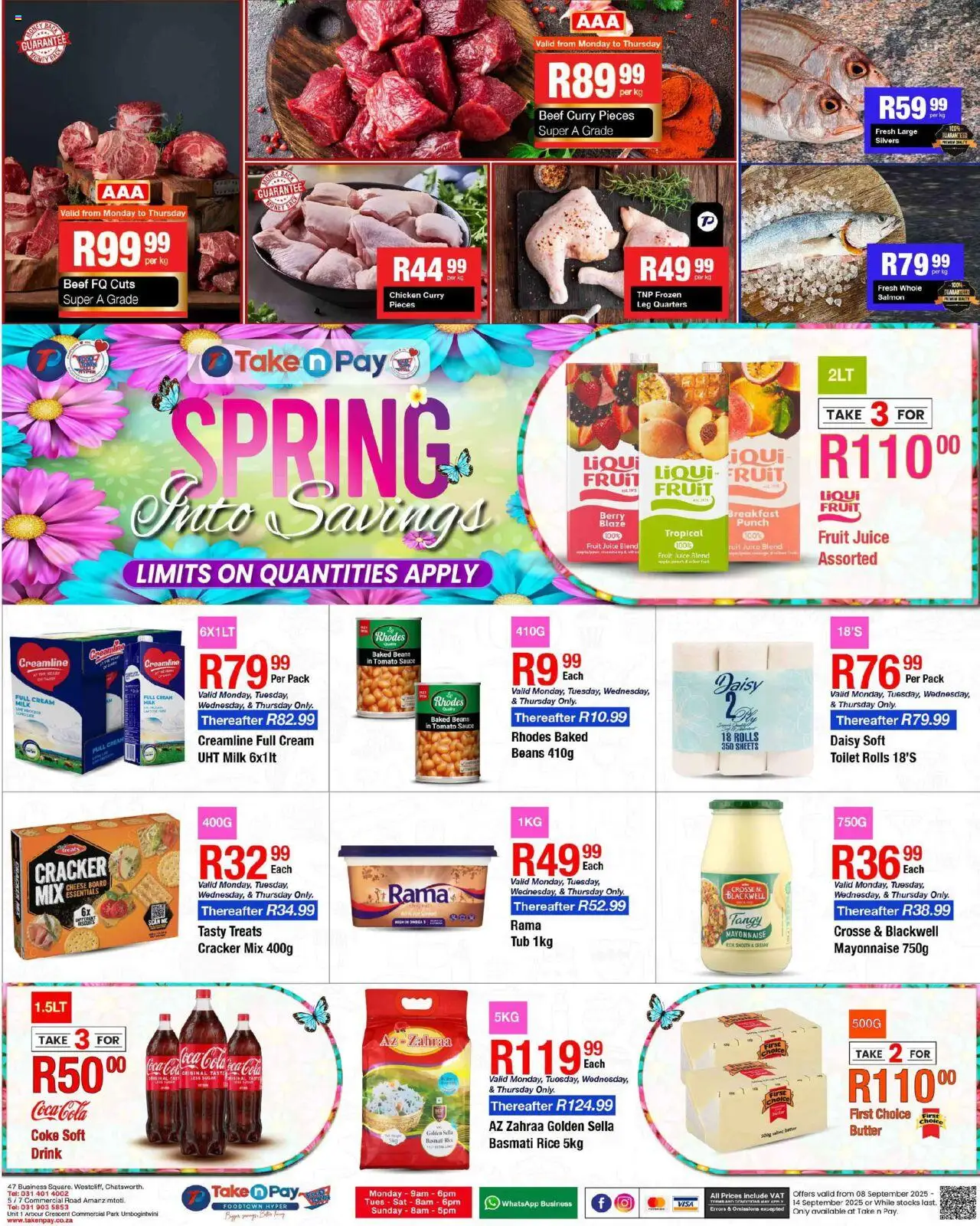 Take n Pay Specials from 08/09 - 14/09/2025 > Promotions
