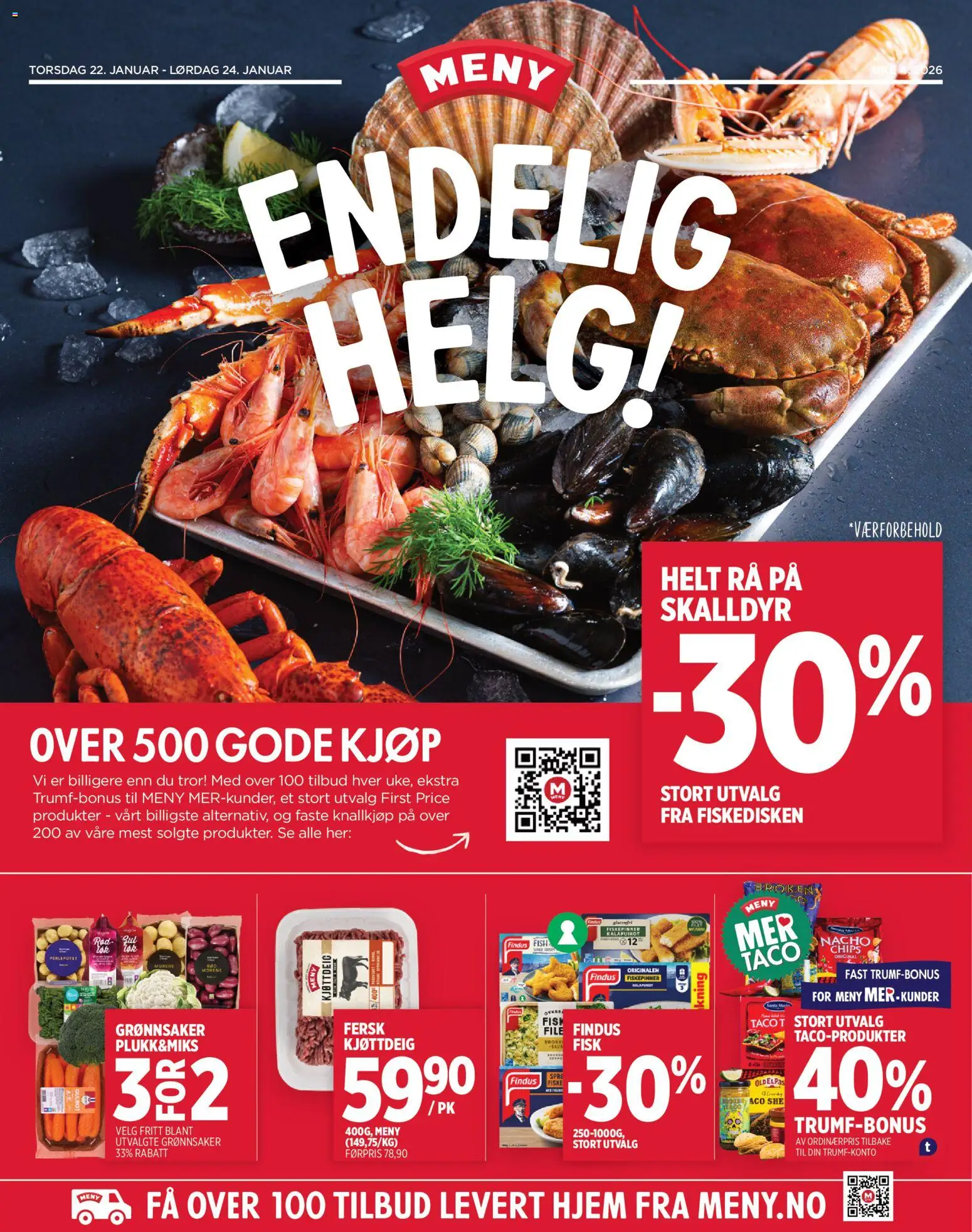 Forhåndsvis Endelig Helg fra butikk Meny gyldig fra 22/01/2026