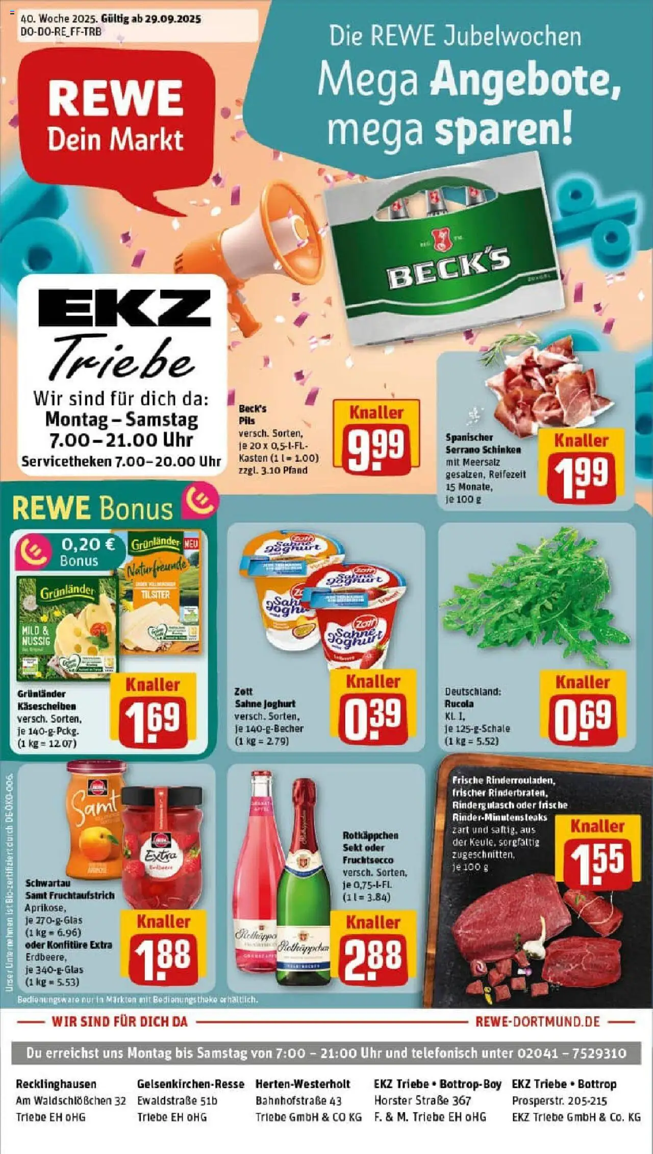 REWE Prospekt ab 28.09.2025 nächste Woche - Prospekt Herten	