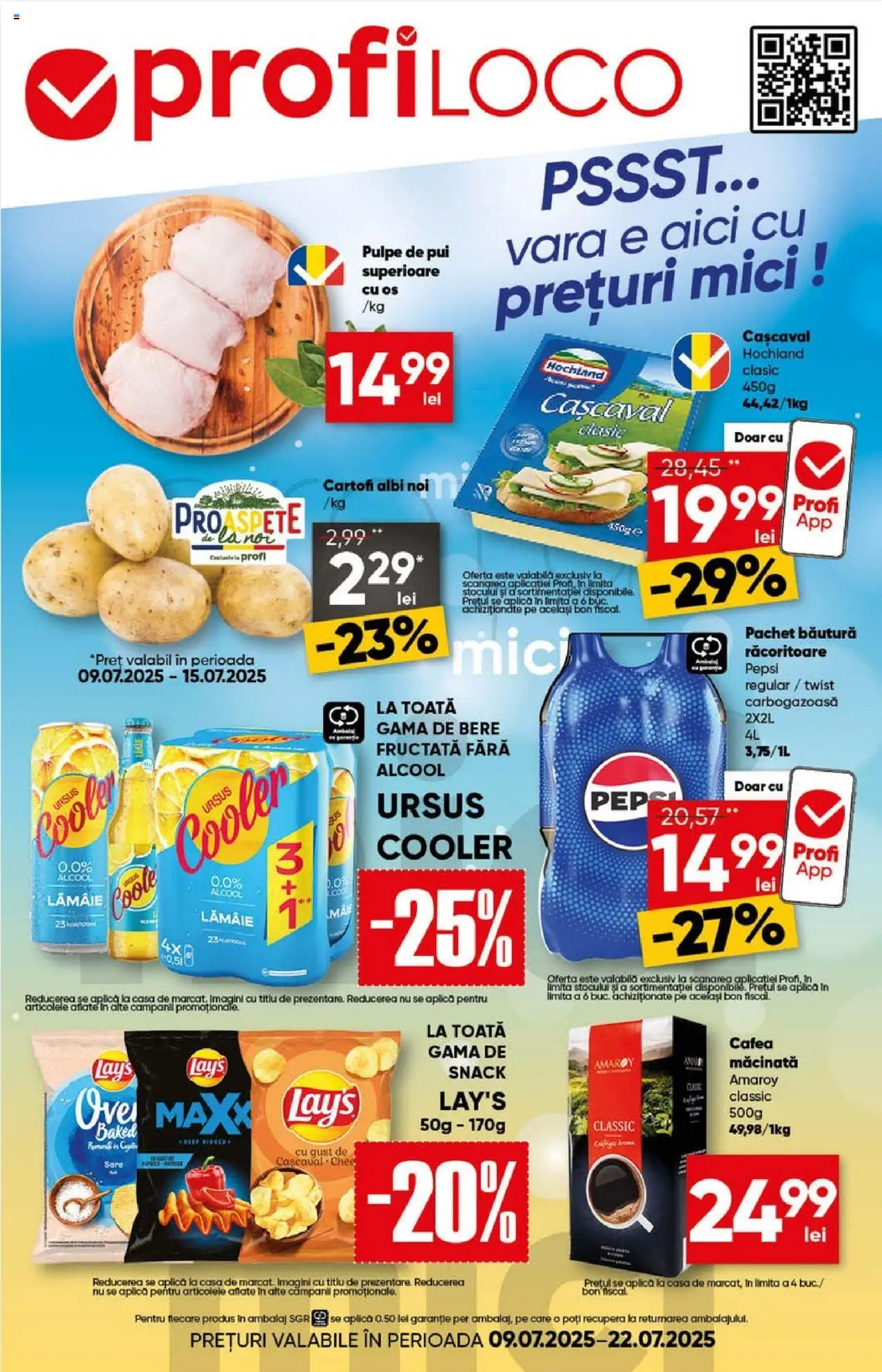 Catalog Profi nou 09.07.2025 - Oferte "Revista Loco" - Pagină 1 - Bere, Pui, Cașcaval, Ursus, Cartofi, Hochland, Ursus cooler, Aplică