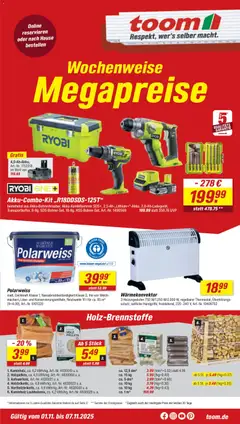 Vorschau von dem Prospekt des Geschäftes Toom Baumarkt, gültig ab dem 01.11.2025