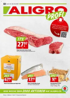 Vorschau des Merkblatts Aktionen - Chavannes, Matran, Genf, Sitten vom Shop Aligro gültig von 04.08.2025 bis 09.08.2025