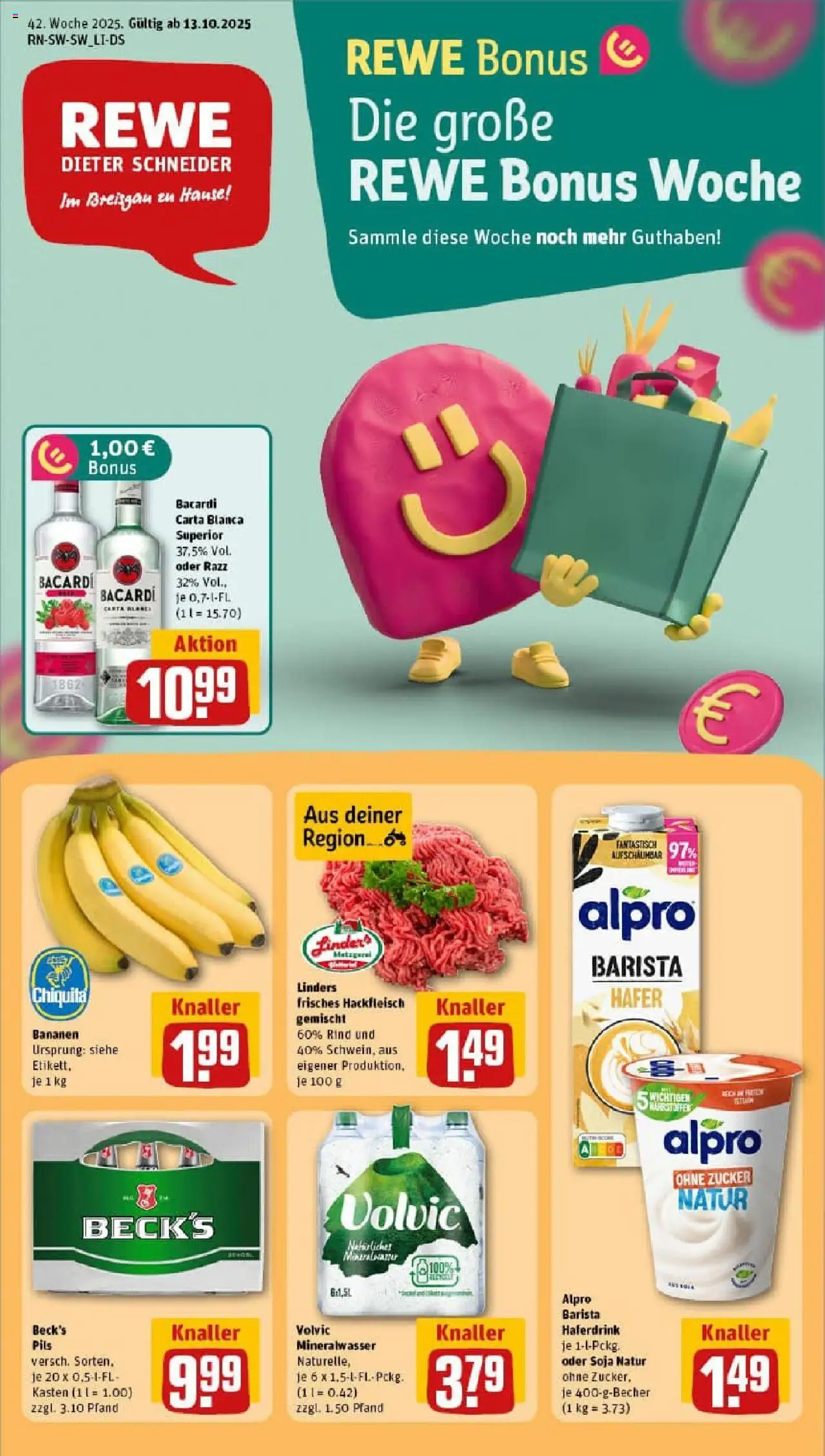 REWE Prospekt ab 13.10.2025 nächste Woche - Prospekt Merdingen	