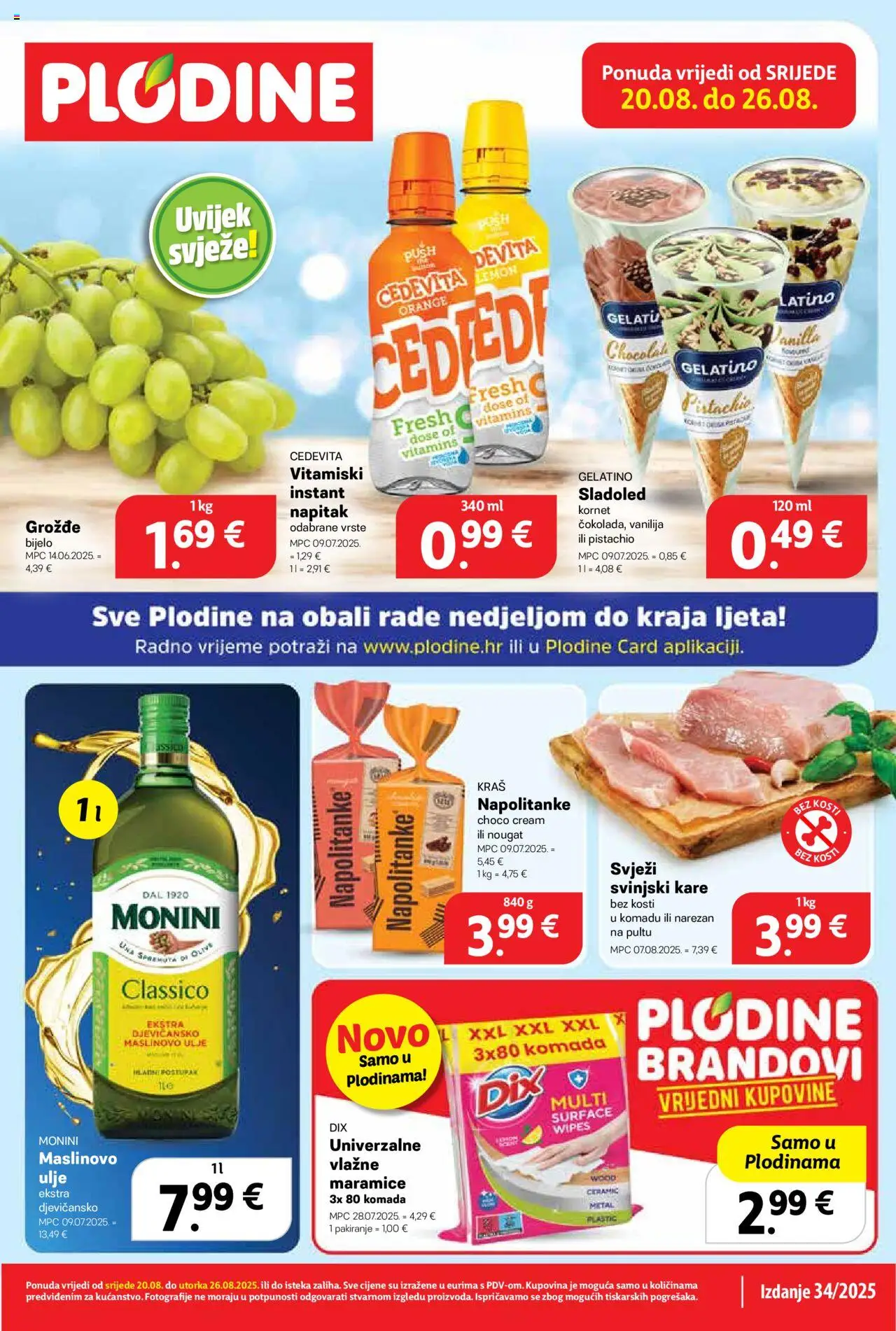 Plodine aktualni Katalog vrijedi od 20.08.2025 - tjedna akcija broj stranice 1