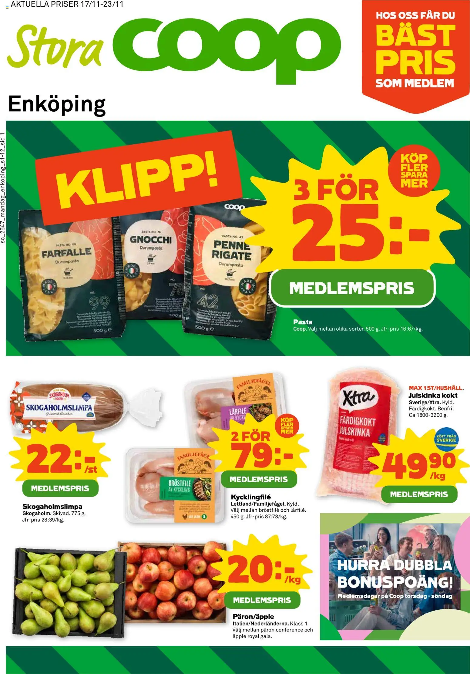 Förhandsgranska reklamblad Enköping från butik Stora Coop gäller från 17/11/2025
