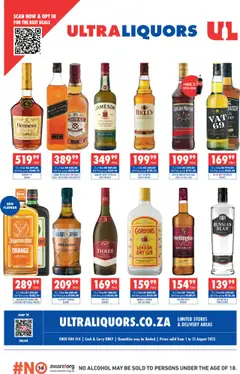 Preview of Ultra Liquors flyer valid from 01/08/2025