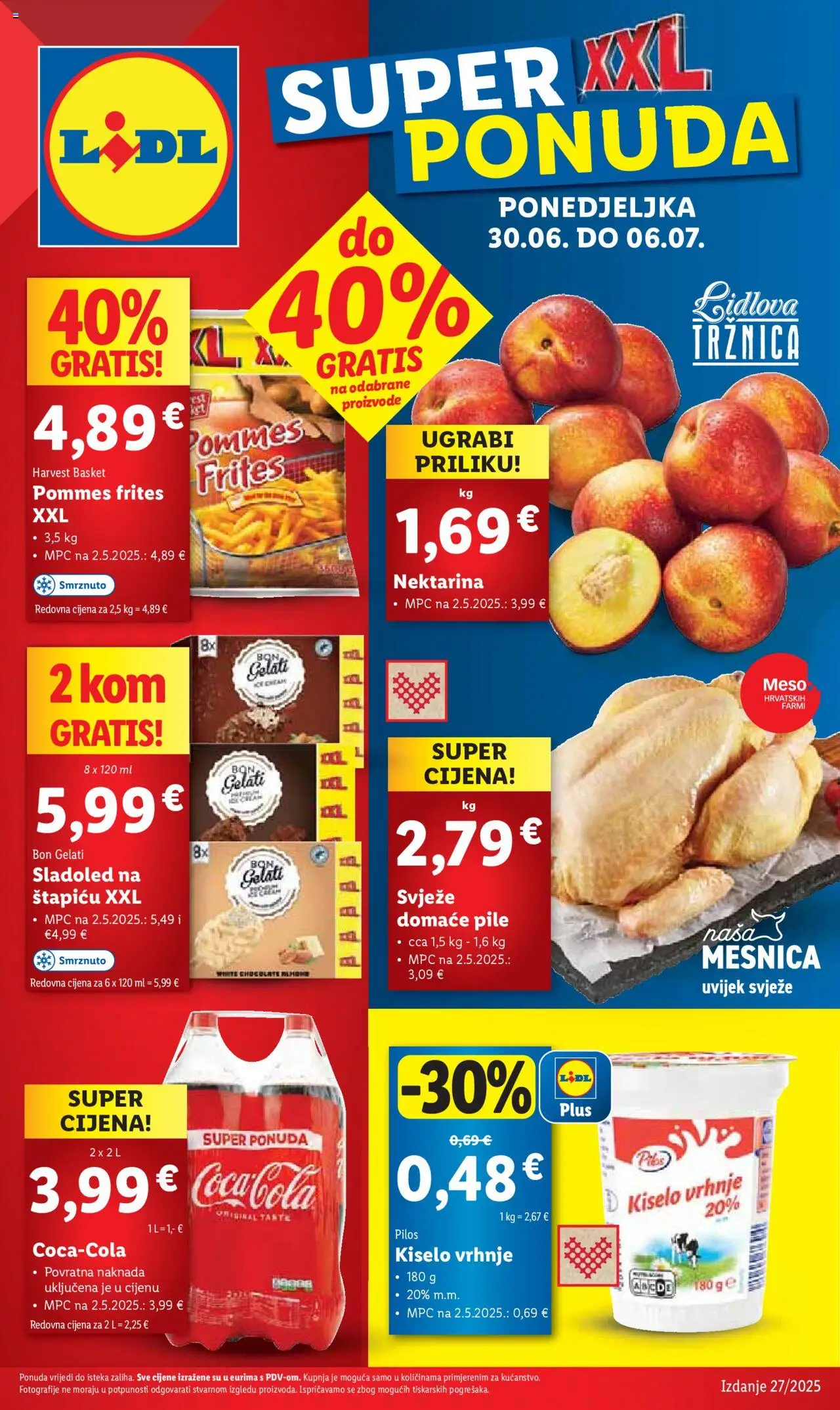 Lidl aktualni Katalog vrijedi od 30.06.2025 - tjedna akcija broj stranice 1