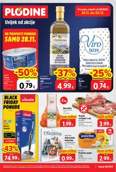 Pregled letka Katalog Black Friday trgovine Plodine vrijedi od 26.11.2025