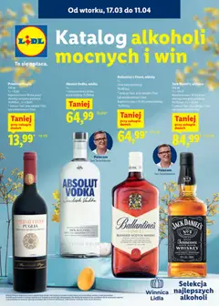 Pogląd gazetki "Lidl Katalog alkoholi mocnych i win" ze sklepu Lidl ważnej od 17.03.2026