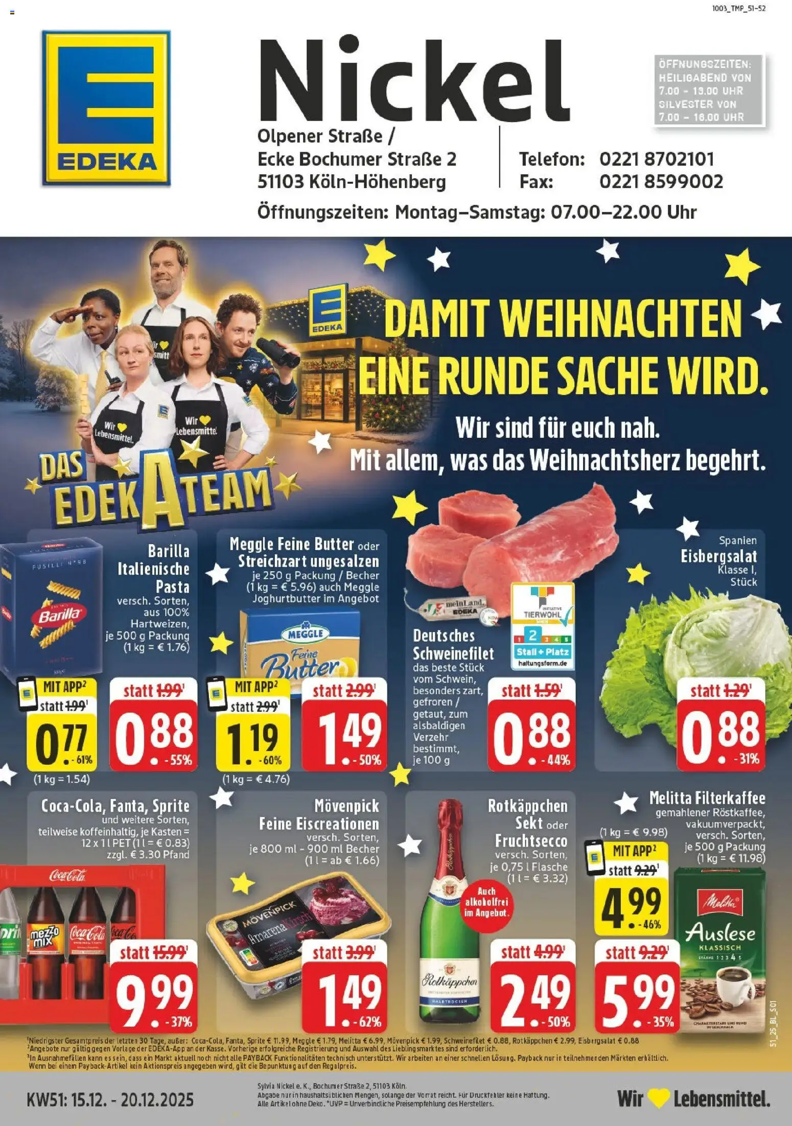 Vorschau von dem Prospekt des Geschäftes Edeka, gültig ab dem 15.12.2025