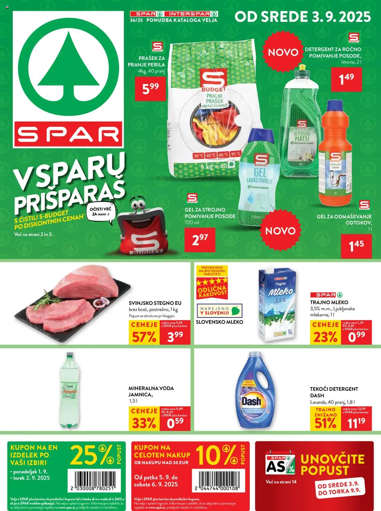 Spar Katalog 36/25 od 03.09.2025 > Aktualna ponudba - stran 1