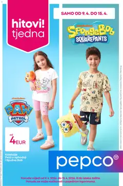 Pregled letka Pepco Katalog trgovine Pepco vrijedi od 09.04.2026