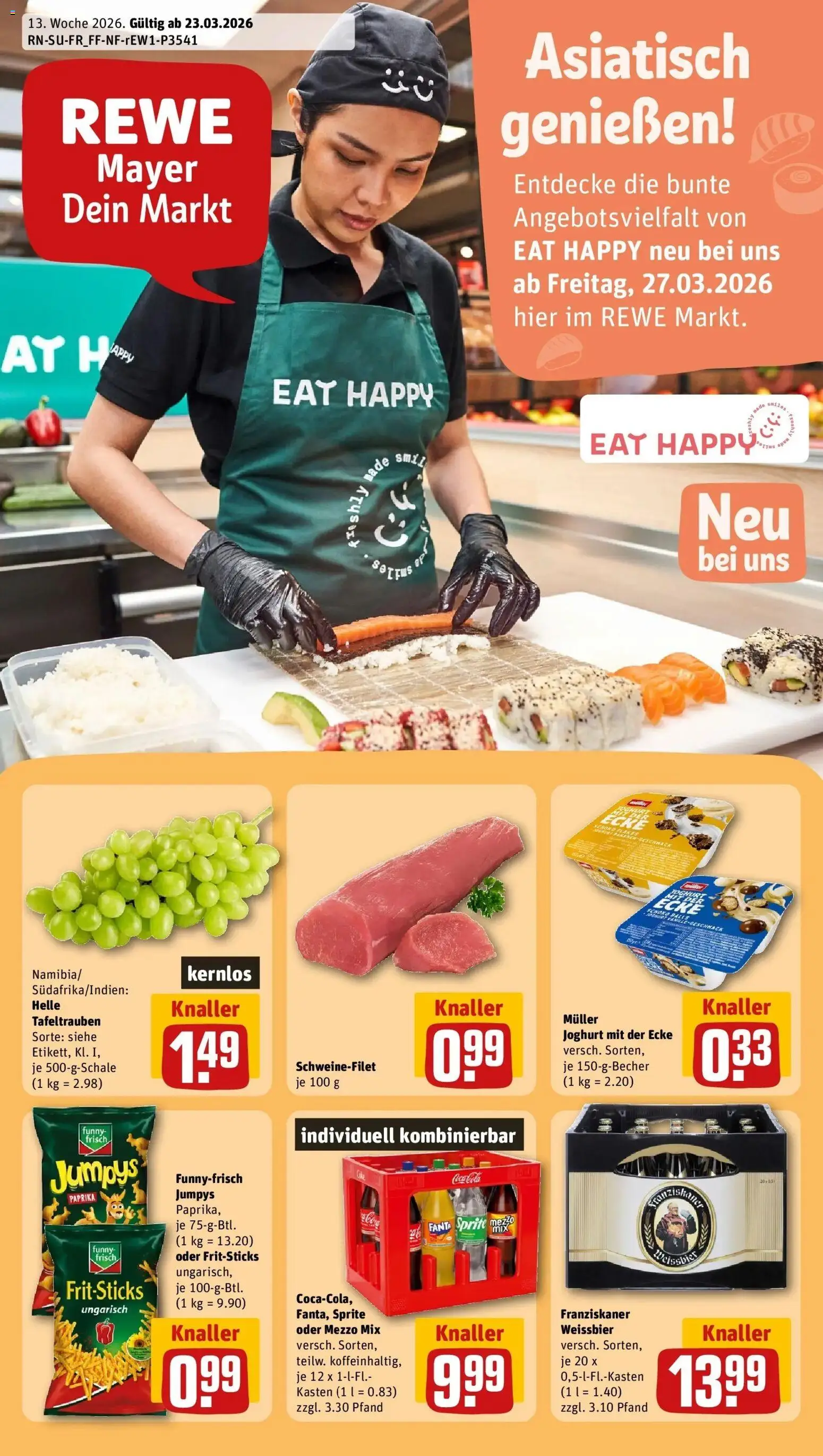 Vorschau von dem Prospekt des Geschäftes Rewe, gültig ab dem 23.03.2026