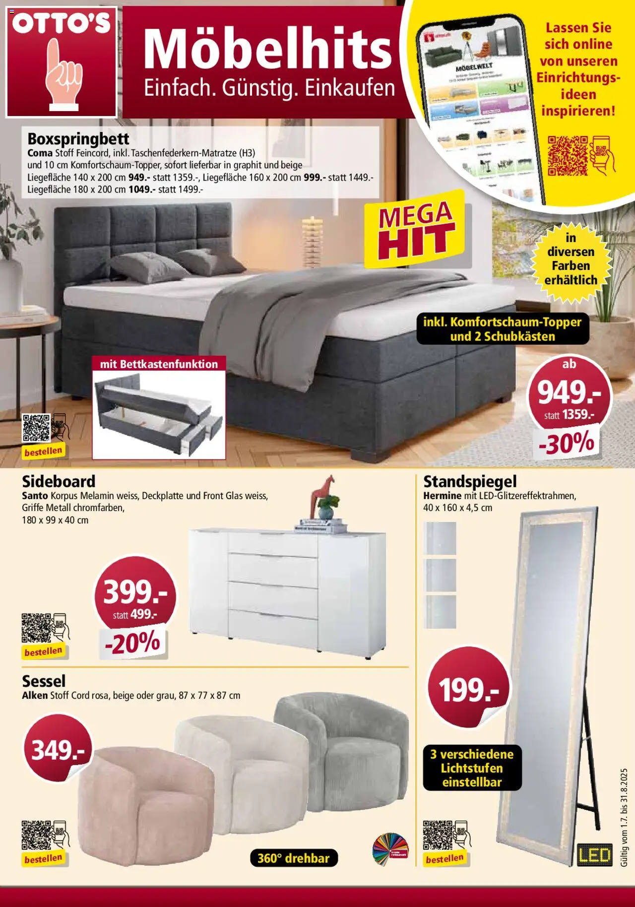 Otto's Möbelflyer ab 01.07.2025 - Seitennummer 1