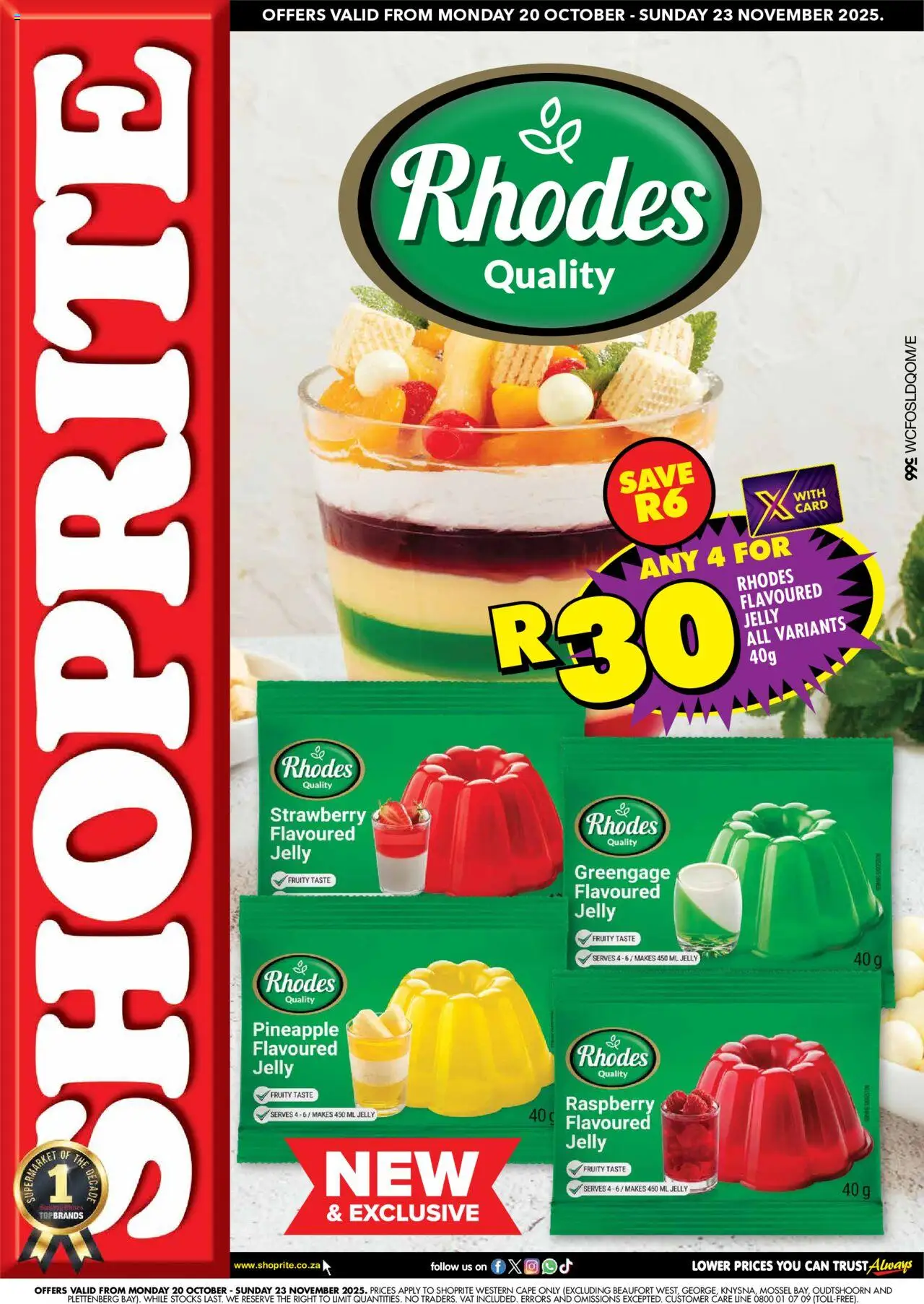 Shoprite Western Cape - Rhodes Promotion 20/10 - 23/11/2025 >> Catalogue