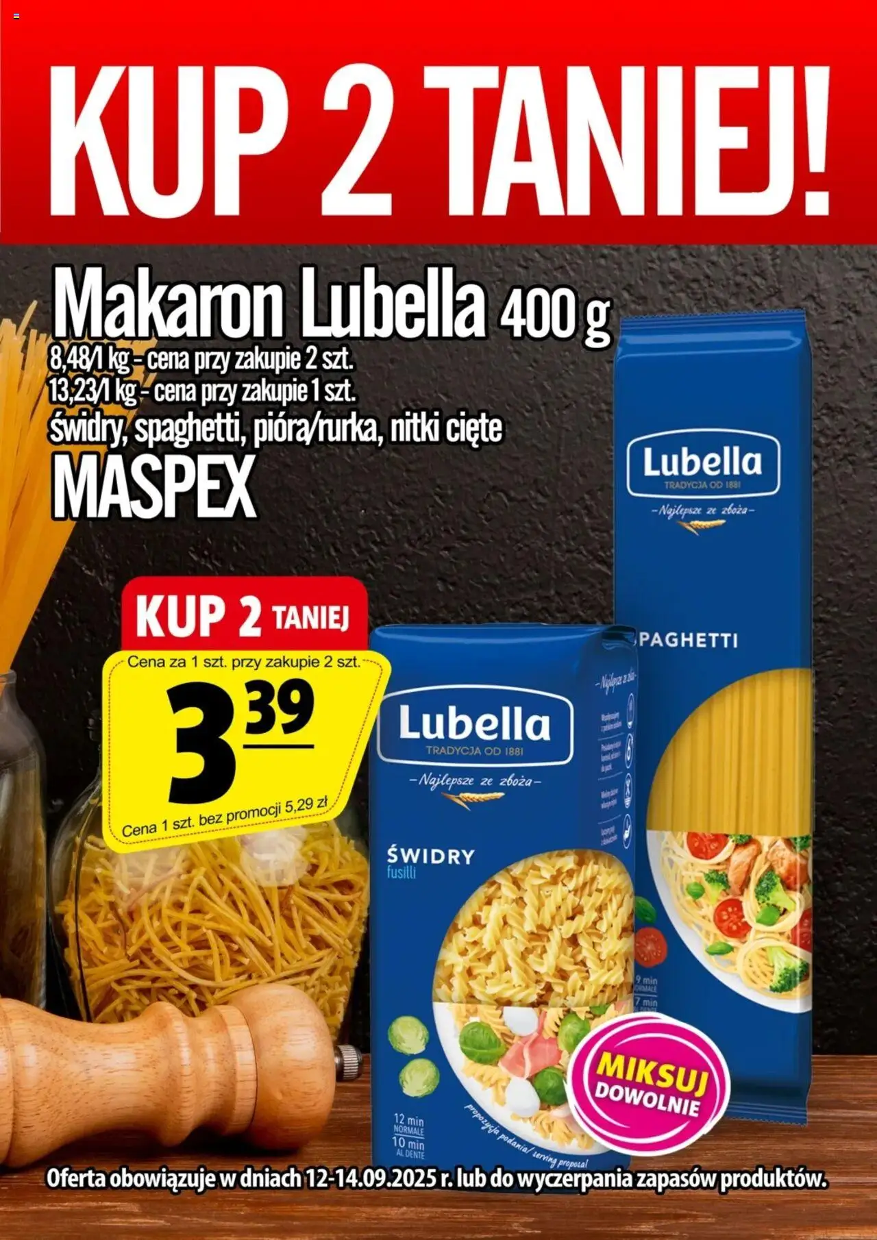 Prim Market Promocja - Makaron Lubella od 12.09.2025 - Nowa Gazetka - Numer strony 1