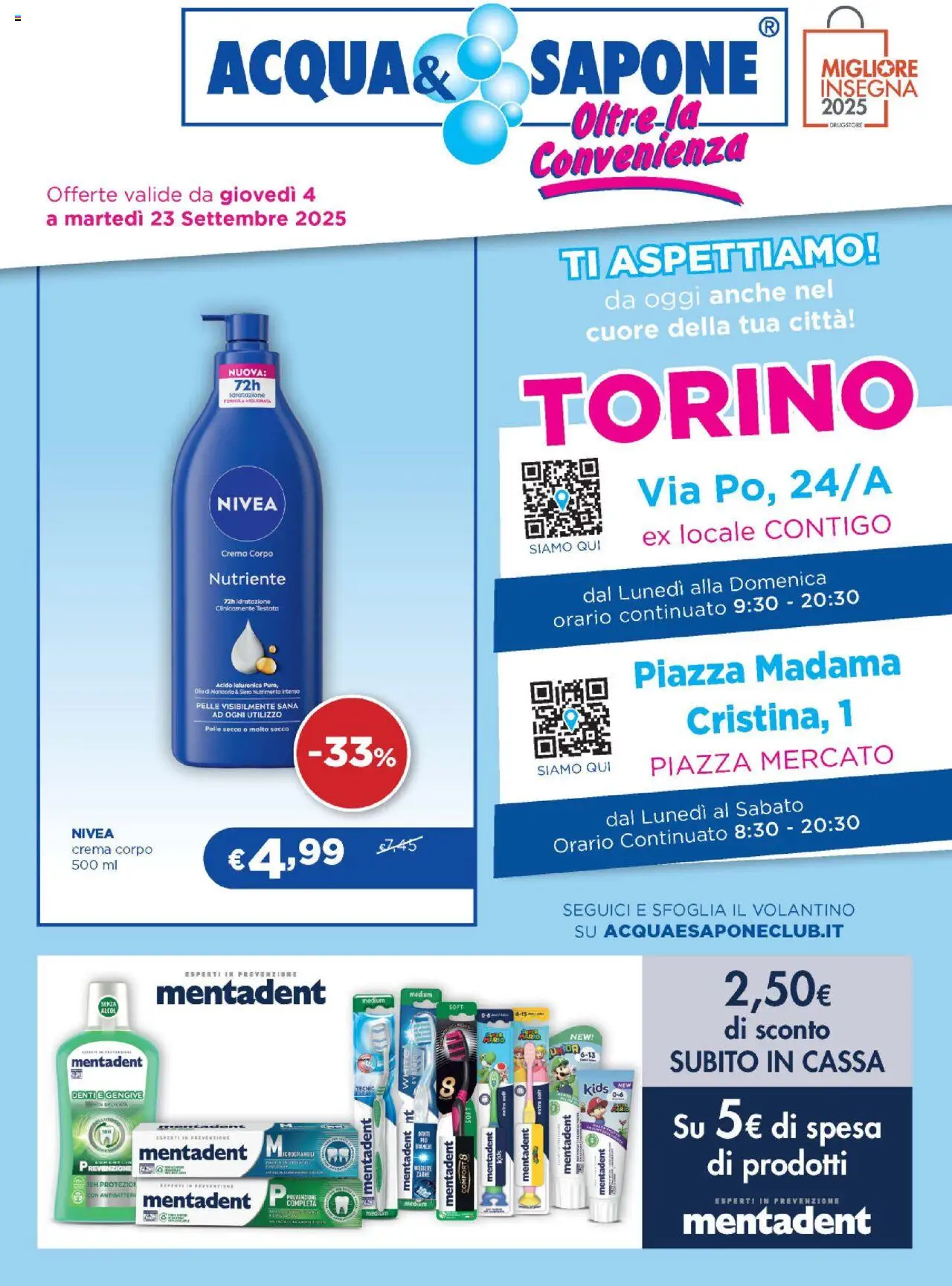Volantino Acqua e Sapone valido da 04/09/2025 numero di pagina 1