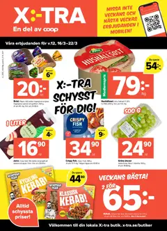 Förhandsgranska reklamblad Coop X:-TRA erbjudanden från butik Coop X:-TRA gäller från 16/03/2026