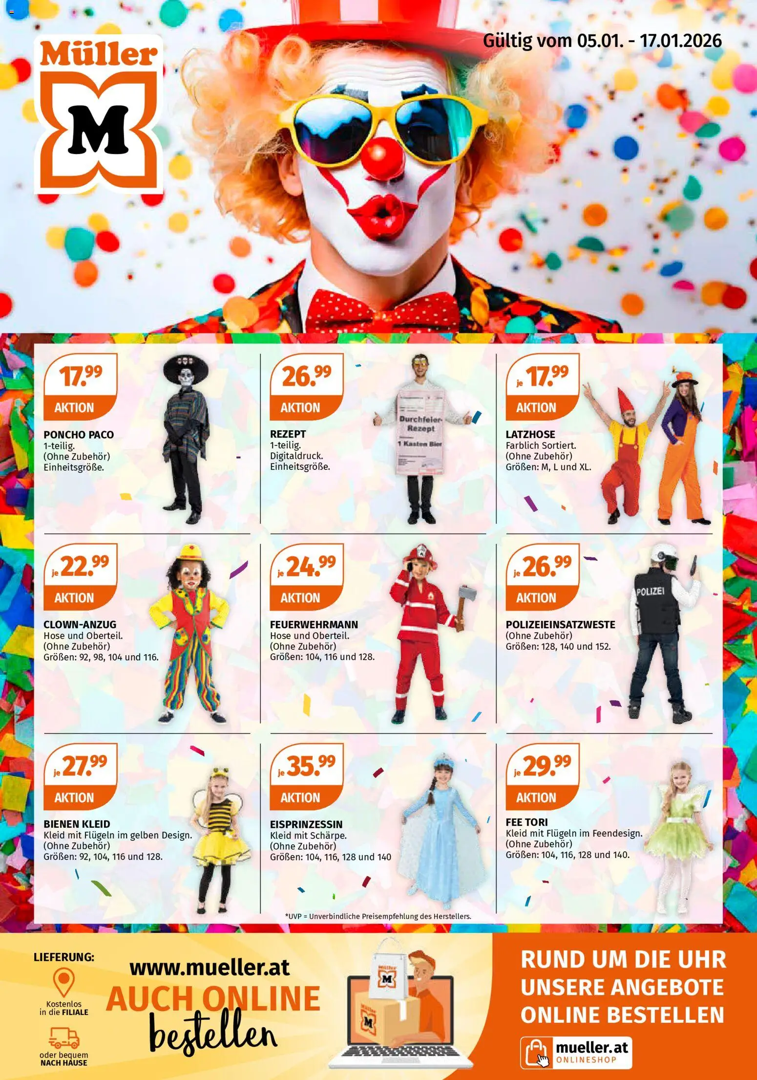 Vorschau der Angebote: Müller Spielwaren für Groß und Klein gültig ab 05.01.2026 - Uhr, Kleid, Hose