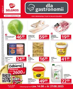 Pogląd gazetki "Oferta dla gastronomii" ze sklepu Selgros cash&carry ważnej od 14.08.2025