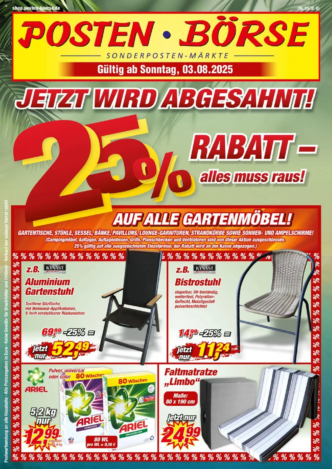 Posten Börse Prospekt (vom von Sonntag 03.08.2025)
