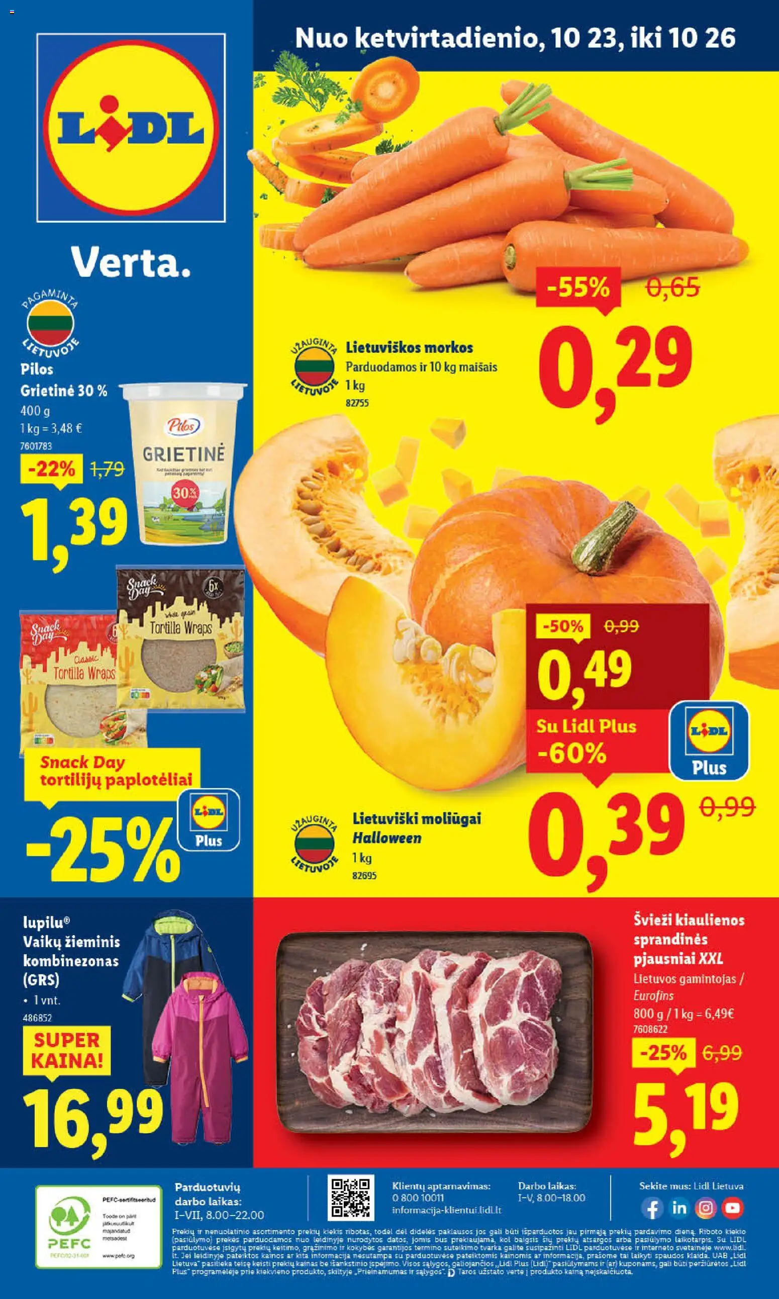 LIDL leidinys galioja nuo 2025.10.23 – puslapio numeris 1