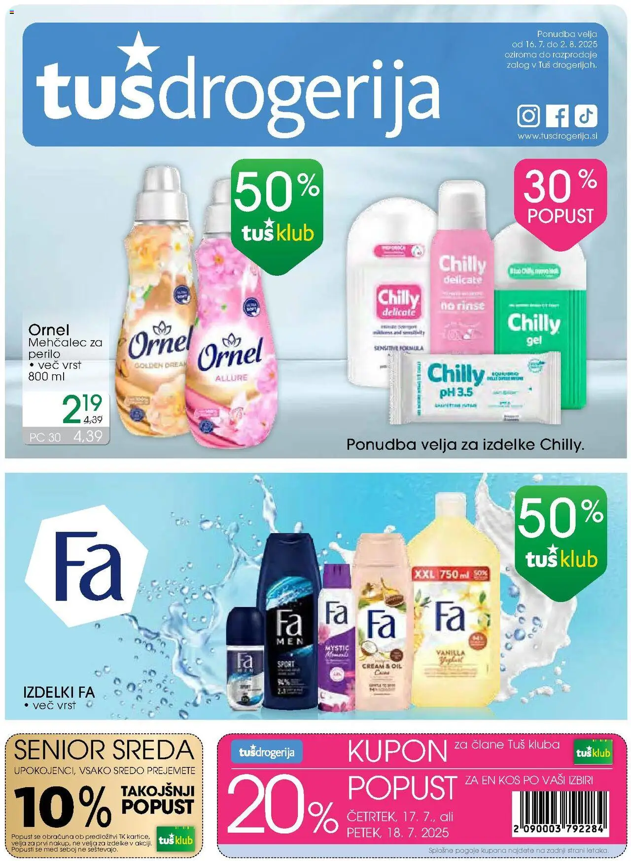 Tuš drogerija Katalog od 16.07.2025 - aktualna ponudba - stran 1