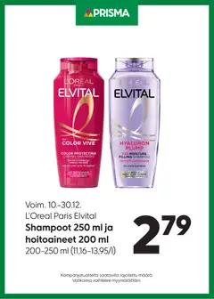 Kaupan Prisma Tarjoukset L’Oreal Paris Elvital esikatselu, voimassa 10/12/2025