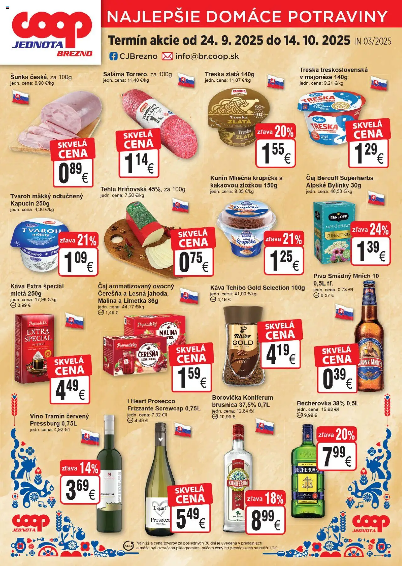 COOP Jednota leták od 24.09.2025 > Ponuka Brezno online
